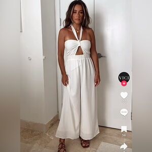 VICI X SUMMER OF DIANE white jumpsuit size XL